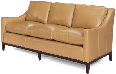 Leather Sofa, Classic Chic, Top Grain Leather, Wood, Hand-Crafted in USA