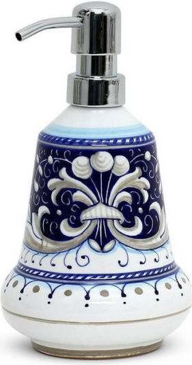 Liquid Soap Lotion Dispenser RICCO DERUTA Tuscan Italian Medium Chrome Blue