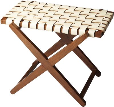 Luggage Rack Modern Contemporary Distressed Expressions Birch Leather