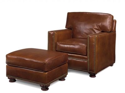 Ottoman Wood Leather Removable Leg Hand-Crafted MK-289