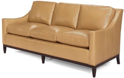 Leather Sofa, Classic Chic, Top Grain Leather, Wood, Hand-Crafted in USA