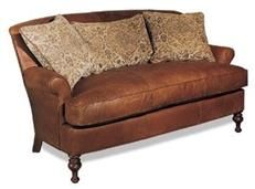 Settee Settee Traditional Traditional Wood Leather Wood Leather Rem MK-433
