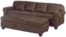 Bench Ottoman Wood Leather Nailhead Trim Not Available Removable Leg MK-558