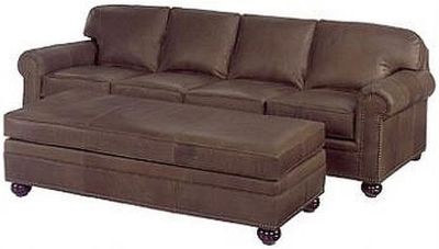 Bench Ottoman Wood Leather Nailhead Trim Not Available Removable Leg MK-558