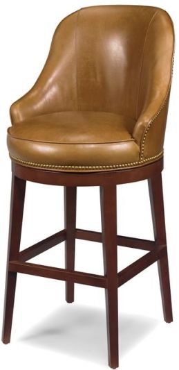 Bar Stool Traditional Traditional Wood Leather Wood Leather MK-7