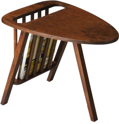 Magazine Table Stand Modern Contemporary Expressions Distressed Aged Brown