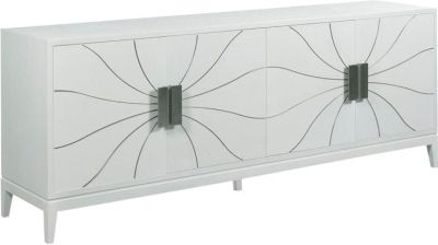 Media Cabinet Entertainment Center WOODBRIDGE DELANO Plate Pulls Textured
