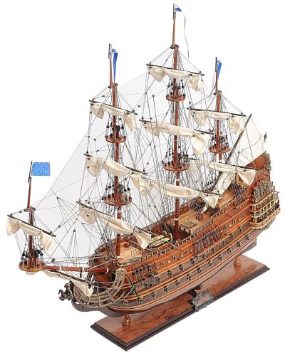 Model Ship Traditional Antique Soleil Royal Boats Sailing Linen Metal Doors