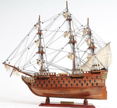 Model Ship Traditional Antique Victory Boats Sailing Small Exotic Wood