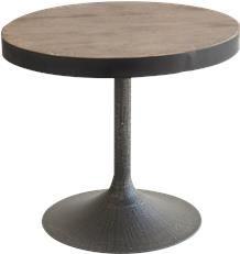 Coffee Table Cocktail MIRANDA Distressed Medium Gray Iron Reclaimed Pine