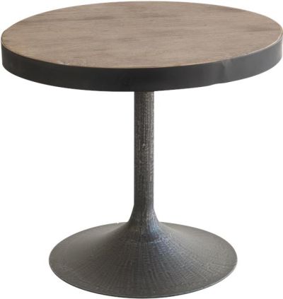 Coffee Table Cocktail MIRANDA Distressed Medium Gray Iron Reclaimed Pine