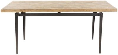 Kitchen Table RUBIKS Distressed Natural Iron Reclaimed Pine Handmade