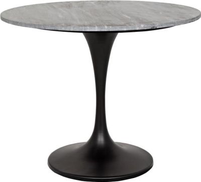 Bistro Table LAREDO 36-In Black Marble Metal