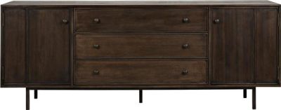 Sideboard BOSTON Ebony Black Walnut Metal