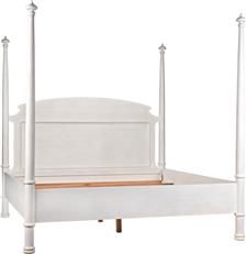 Bed NEW DOUGLAS King White Wash White/Cream Mahogany Bedding Not Includ