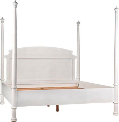 Bed NEW DOUGLAS King White Wash White/Cream Mahogany Bedding Not Includ
