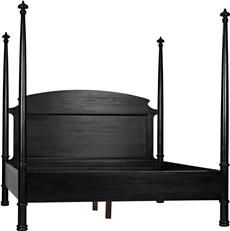 Bed NEW DOUGLAS King Hand-Rubbed Black Mahogany
