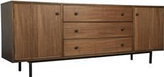 Sideboard BOSTON Dark Walnut Metal