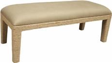 Bench Backless Dark Natural Linen Elm Rope