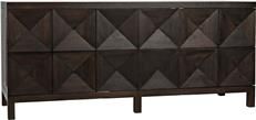Sideboard QUADRANT Ebony Black Walnut 3 -Door