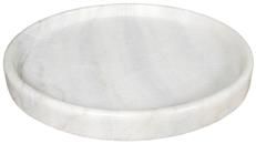 Tray Round 20-In White Stone