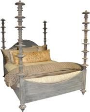 Bed FERRET Queen Weathered Mahogany Bedding Not Included