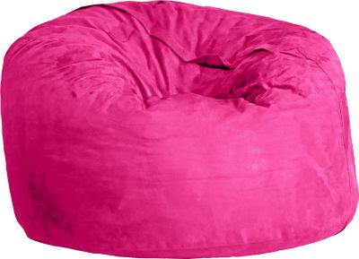 Nest Chair Lounge Round Rose Pink Microfiber Shredded Foam Spot Clean Removable