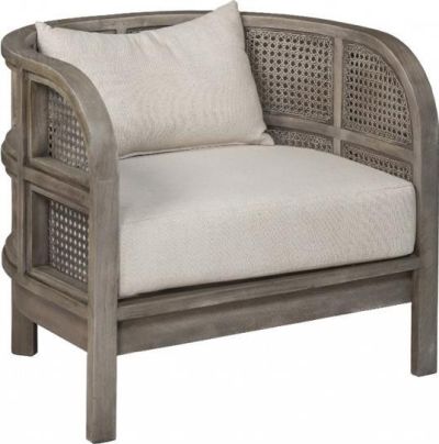 Nest Chair Lounge Weathered Gray Natural Plantation Grown Hardwood Hand-Knotted