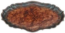 Plaque TRADITIONAL Lodge Scalloped Edge Table Top Resin Hand-Cast Hand-Painted
