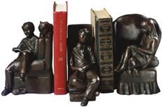 Bookends Bookend TRADITIONAL Lodge Bookworks By Mantik Chocolate Brown Resin