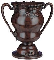 Centerpiece TRADITIONAL Lodge Acorn Urn Chocolate Brown Resin Hand-Cast