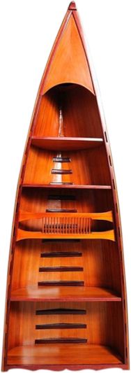 Bookshelf Shelves Traditional Antique Canoe Western Red Cedar Fiberglass