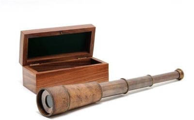 Telescope Traditional Antique Wood Box