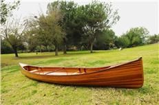 Canoe Traditional Antique 18-Ft Marine Varnish Western Red Cedar Epoxy Resin