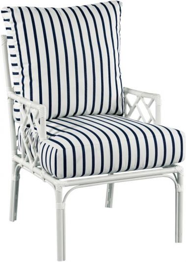 Occasional Arm Chair WOODBRIDGE CARLYLE Chippendale Cloud White Powder-Coated