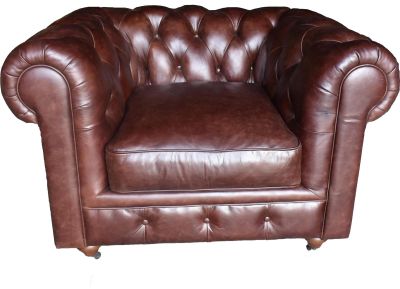 Occasional Chair BEAUFORT Traditional Antique Rolled Arm Back Tapered Bun Feet