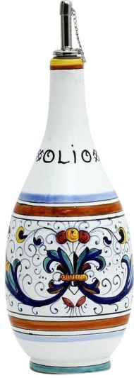 Olive Oil Bottle Dispenser RICCO DERUTA Majolica Ceramic Hand-Crafted