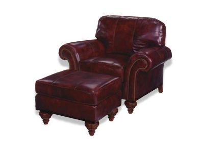 Ottoman Wood Leather Removable Leg Hand-Crafted MK-272