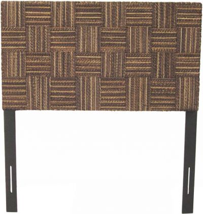 PADMAS PLANTATION Headboard Queen Low Khaki Light Gray Abaca Twist