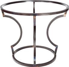 Dining Table CHARLES Round Top 48-In Copper Metal