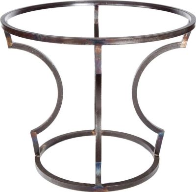 Dining Table CHARLES Round Top 48-In Copper Metal