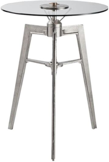 Bar Table Neptune Tripod Legs Large Adjustable Cast Aluminum Glass Brass Modern