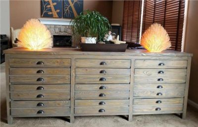 Sideboard PADMAS PLANTATION PRINTMAKERS Bleached Reclaimed Old Pine