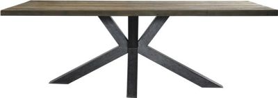 Dining Table PADMAS PLANTATION ARENA Eco Industrial Chic Reclaimed Teak Iro