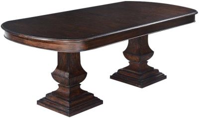 Pastry Table Tuscan Italian Extending Oval Top Butterfly Leaf Rustic Pecan Wood