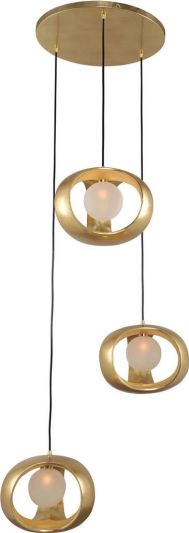 Pendant Light KALCO CALISTOGA Mid-Century Modern 3-Light Frosted Glass 3000K
