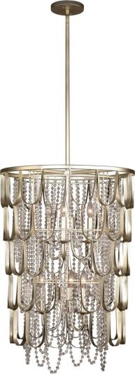Pendant Light KALCO DULCE Casual Luxury Multi-Tiered Scalloped Edge Tiered