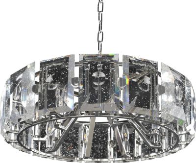 Pendant Light KALCO GIADA Casual Luxury 8-Light Stainless Steel Clear Crystal