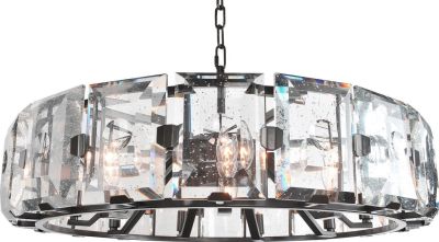 Pendant Light KALCO GIADA Casual Luxury 9-Light Dark Bronze Clear Crystal