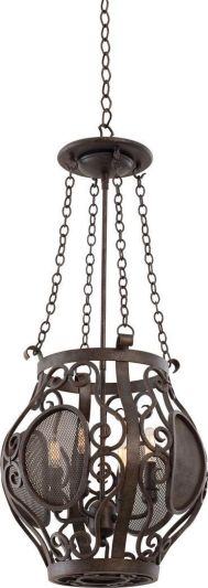 Pendant Light KALCO ISABEL Gothic 4-Light Oxidized Copper Hand-Forged Wrought